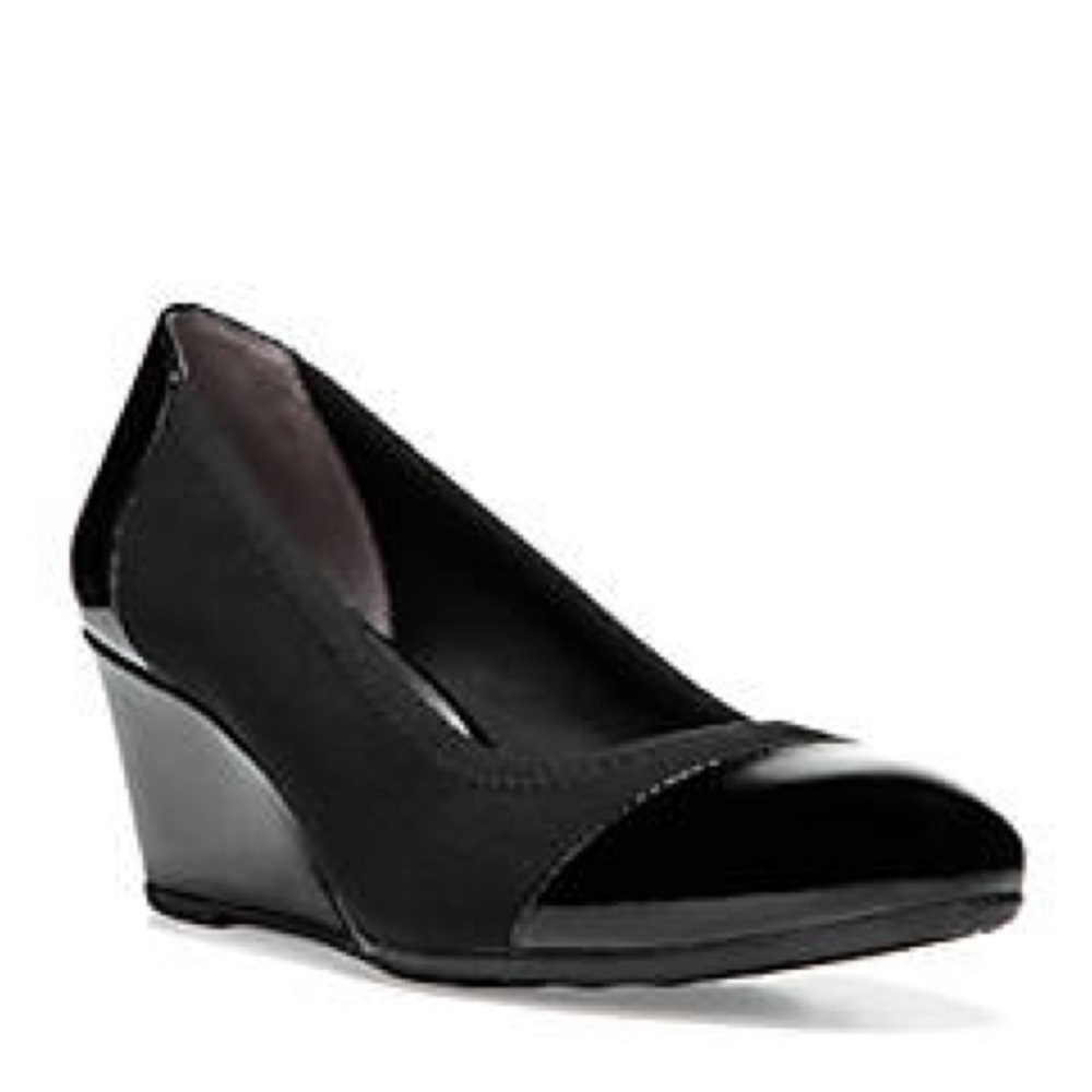 NWT CLASSIC LIFE STRIDE Black Patent Wedges Womens Shoes 8.5 M NIB Make Fair off - Picture 5 of 13